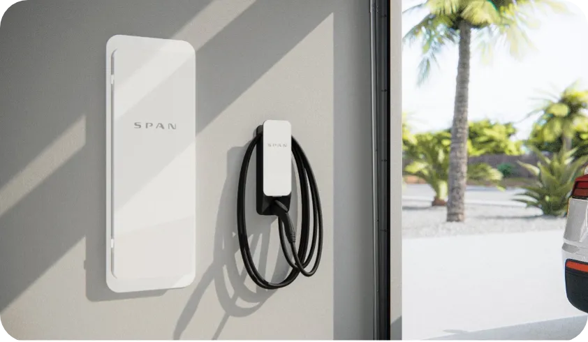 a charging station on a wall