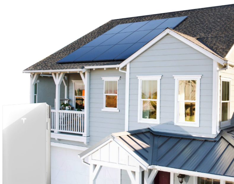 a house with solar panels on the roof