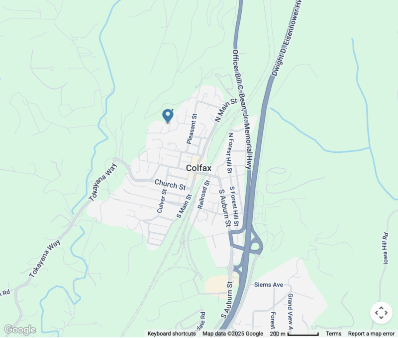 Colfax Map of solar installations by Ambrose Solar in Colfax, California